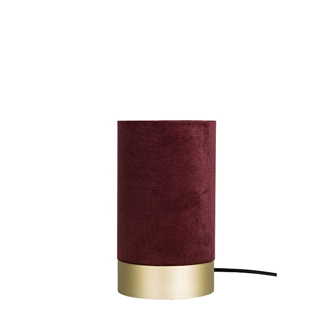 Aksamitna lampa stołowa Velvet burgund